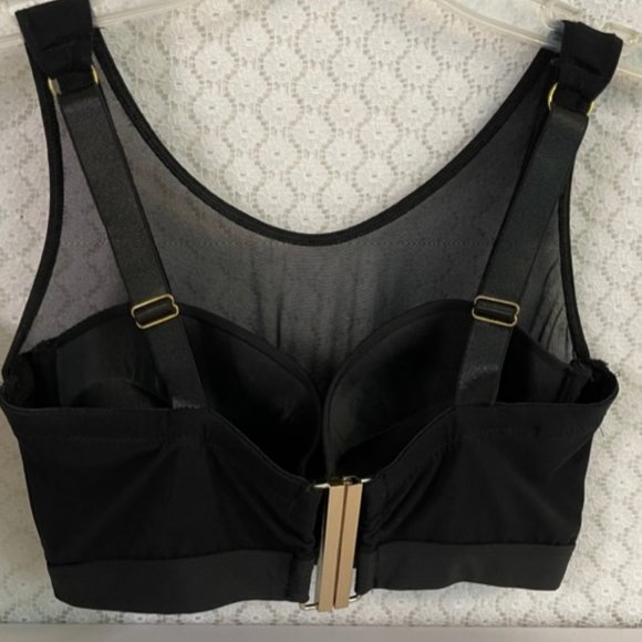 Bebe Black Bralette with Mesh Overlay -Adjustable Straps- Size S - Picture 4 of 6